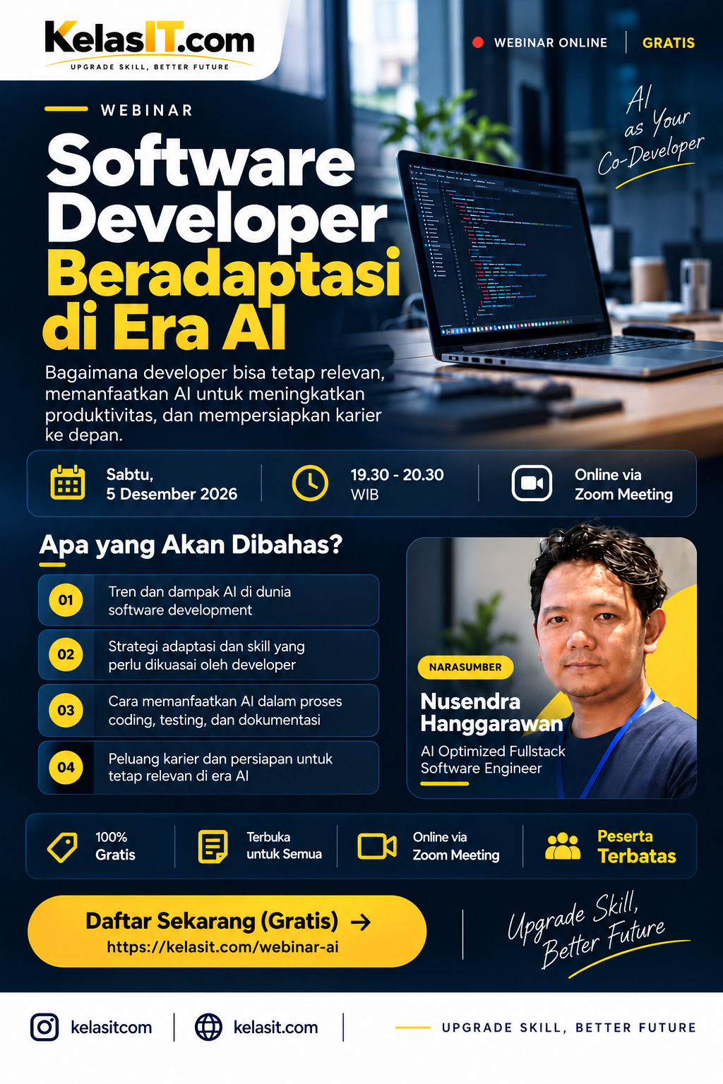 Flyer Software Developer Beradaptasi di Era AI